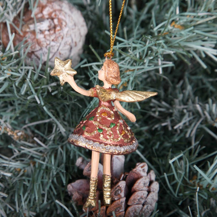 Christmas Angel Tree Decorations, Two Designs By Red Berry Apple