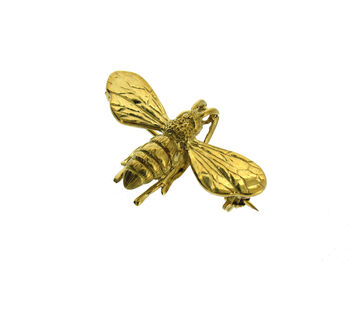 Gold Vermeil Honey Bee Brooch, 2 of 5