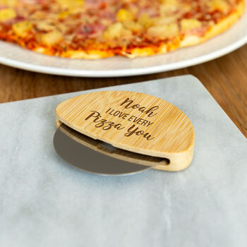 Personalised Pizza Cutter I Love Every Pizza You Gift, 2 of 5