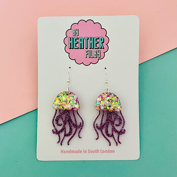 New Jellyfish Glitter Earrings *More Colours Available*, 7 of 8