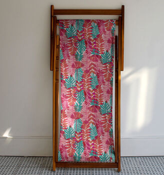 Palm Shades Tropical Leaf Printed Deckchair, 2 of 4