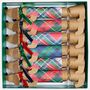 Set Of Six Tartan Sausage Dog Crackers, thumbnail 1 of 6