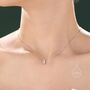Genuine Rainbow Moonstone Oval Necklace, thumbnail 2 of 11