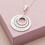 Personalised Silver Circles Necklace, thumbnail 3 of 4