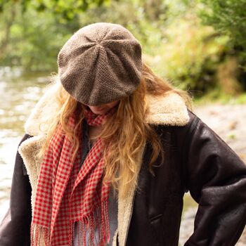 Handwoven Alpaca Houndstooth Scarf, 2 of 12