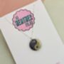 Yin Yang Glitter Charm Necklace / Zen Gift For Her / Minimal Spiritual Jewellery / Cute Statement Necklace, thumbnail 6 of 7