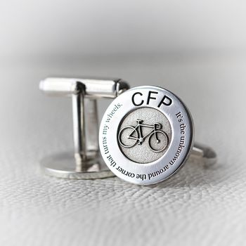 Personalised Cyclist Cufflinks, 2 of 4
