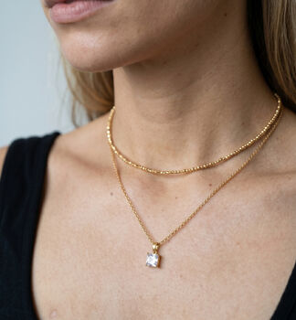 Shikaku Gold Stone Pendant Necklace, 2 of 6