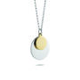 Total Eclipse Double Disc Necklace Gold Vermeil Plated, thumbnail 1 of 3