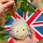 Felt Queen Elizabeth Christmas Decoration, thumbnail 2 of 7