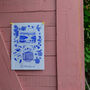 Scenes Of Greece Blue Tile Inspired Travel Print, thumbnail 8 of 12