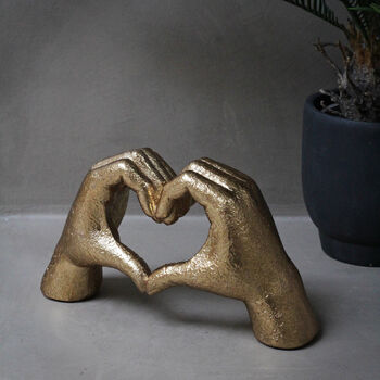 Gold Heart Hands Ornament, 3 of 3
