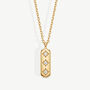 Gold Or Silver Vertical Bar Necklace With Three Stars, thumbnail 2 of 5