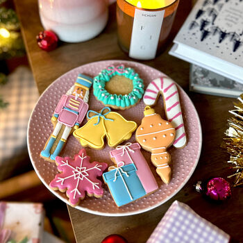 Personalised Classic Christmas Iced Cookie Box, 2 of 6