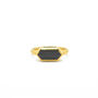 Sustainable 18 K Gold Vermeil Hexagonal Black Onyx Ring, thumbnail 3 of 6