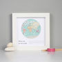 You Are My World Map Heart Valentine's Framed Print, thumbnail 5 of 7