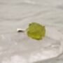 Raw Peridot Sterling Silver Pendant Necklace, thumbnail 10 of 12