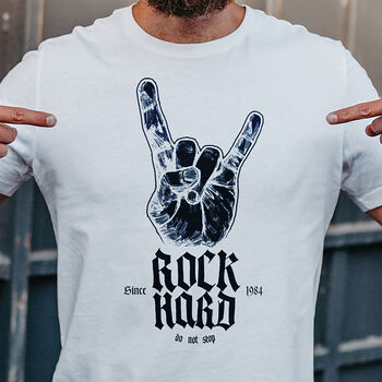 Personalised Rock Hard Music T Shirt For Men, 2 of 2