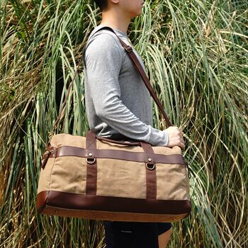 Large Canvas Holdall Duffel, 2 of 10
