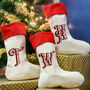 Personalised Initial Luxury Christmas Stocking Nordic, thumbnail 5 of 8