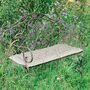 Vintage Brown Scrolled Iron Garden Bench, thumbnail 3 of 7