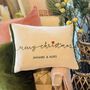 Personalised Merry Christmas Stitched Cushion, thumbnail 1 of 2