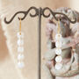 White Moonstone Gold And Silver Dangly Earrings, thumbnail 5 of 10