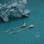 Sterling Silver Clear Cz Balloon Dangle Stud Earrings, thumbnail 3 of 12