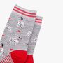 Dalmatian Dogs Bamboo Socks Women's Grey Red, thumbnail 3 of 4