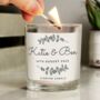 Personalised Couples Scented Jar Candle, thumbnail 2 of 3
