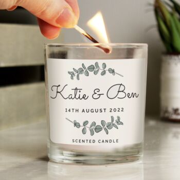 Personalised Couples Scented Jar Candle, 2 of 3
