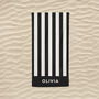 Personalised Striped Beach Towel, thumbnail 1 of 8