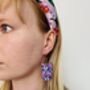 Classic Glitter Spring Drop Statement Resin Earrings / Perfect Wedding Earrings / Spring Statement Jewellery, thumbnail 8 of 10