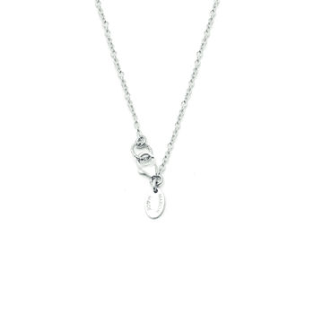 Sterling Silver Halo Pendant Necklace By Marion Made Jewellery