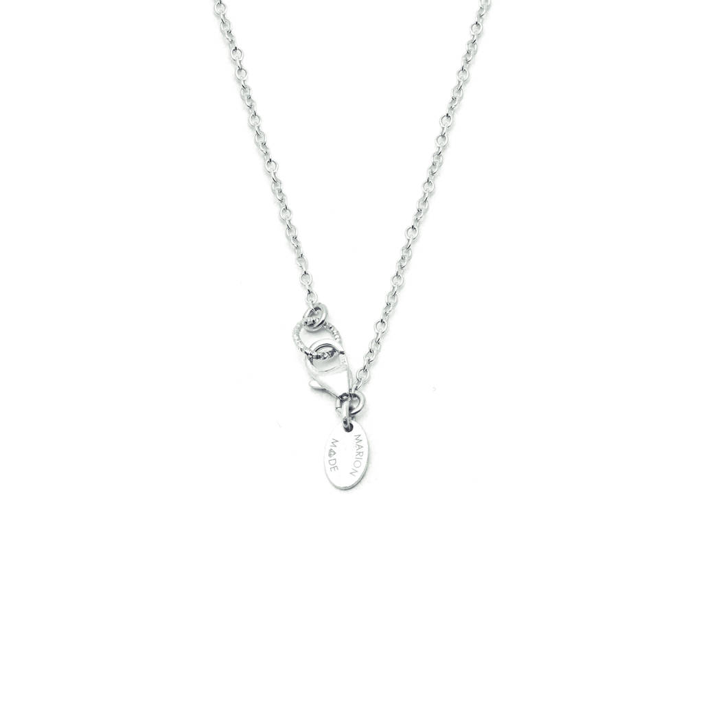 Sterling Silver Halo Pendant Necklace By Marion Made Jewellery