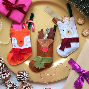 Sew Your Own Felix Fox Stocking Felt Sewing Kit, 7 of 8