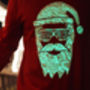 Interactive Glow Christmas Jumper Cool Santa, thumbnail 2 of 3