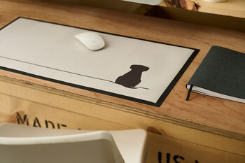 Sitting Dog Desk Mat, 2 of 5