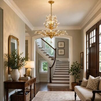 Seven Light Dimmable Crystal Empire Chandelier, 5 of 12