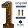 Hammered Brass House Number Plaque, thumbnail 2 of 12