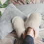 Pure Merino Wool Cocoon Slippers Mules, thumbnail 5 of 8