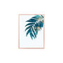 Alcohol Ink Tropical Gold Palm Leaf Wall Art Print, thumbnail 3 of 5