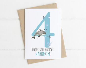 Personalised Children's Birthday Card Under The Sea, 4 of 8