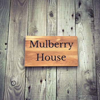 Personalised Oak House Plaque, Home Address Sign, 5 of 9