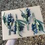 Preserved Eucalyptus Buttonhole With Navy, thumbnail 1 of 2