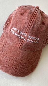 Just A Girl Personalised Slogan Cap, 2 of 6
