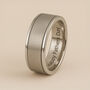 Mens Personalised Classic Silver Steel Spinner Ring, thumbnail 1 of 12