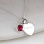 Personalised Children's Heart And Birthstone Necklace, thumbnail 1 of 6