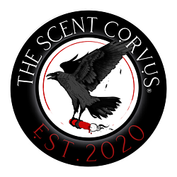 the scent corvus brand logo - gothic candle company and home fragrances
