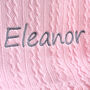 Personalised Pink Pom Pom Baby Girl Blanket, thumbnail 2 of 8